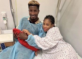Super Eagles star welcomes first child