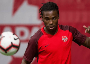 Adorable Nigerian mother jumps for joy after son makes World Cup debut for Canada