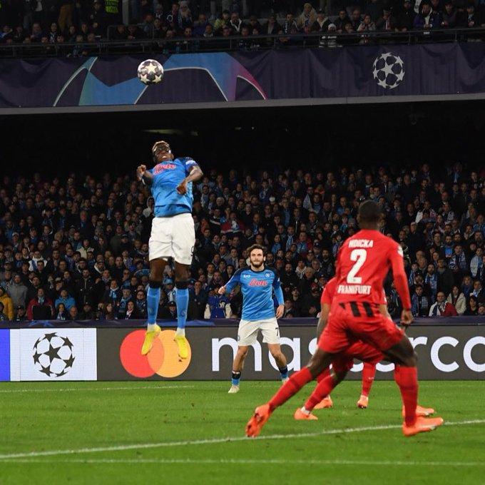 Victor Osimhen in full flight 