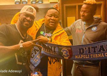 WATCH: “We’re proud of you” – Cubana and Peter PSquare celebrate Osimhen after Champions League dinner in Napoli