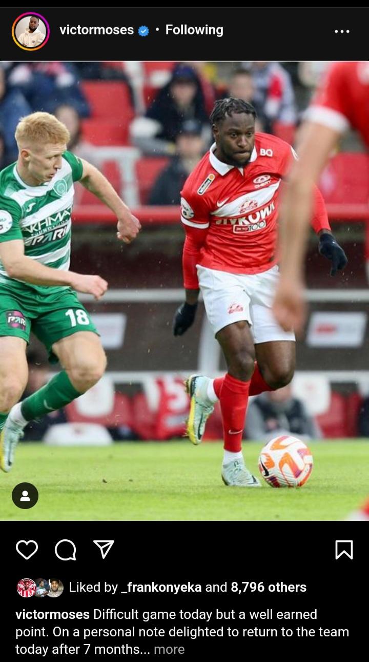 Victor Moses on Instagram