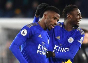 James Maddison and Awoniyi applaud Iheanacho’s performance for the foxes against Aston Villa