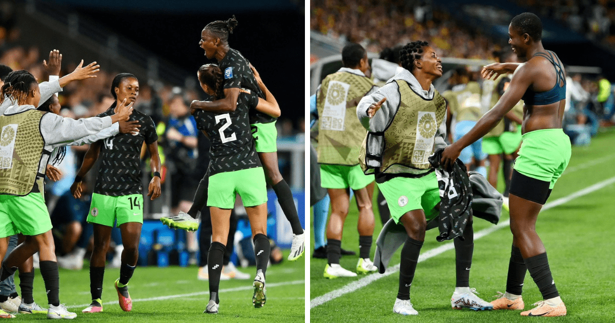 Super Falcons celebrate victory against Australia