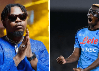 Photos: Nottingham forest forward Taiwo Awoniyi links up with Olamide