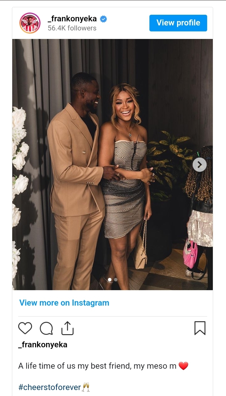 Frank Onyeka engagement