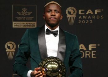 Victor Osimhen receives Marc-Vivien Foé trophy three years after winning the award