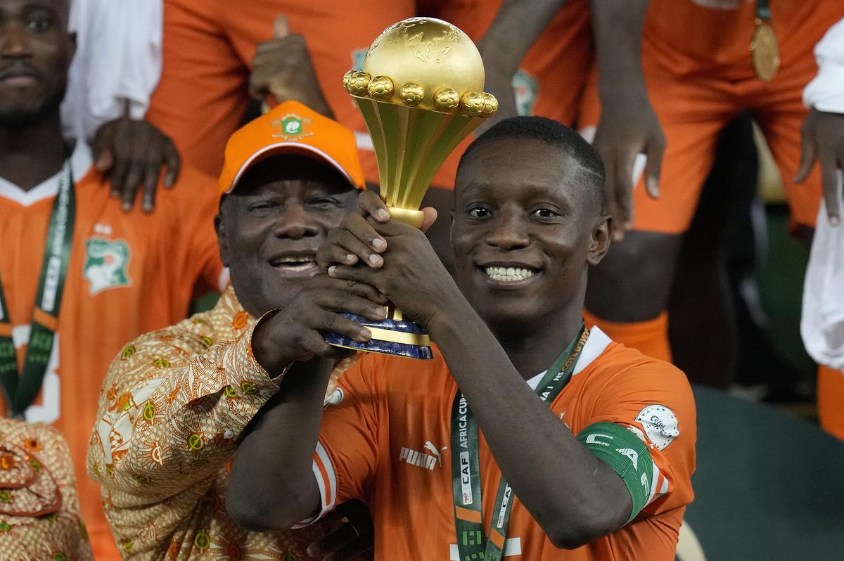 Ivory Coast celebrating AFCON 2023 win