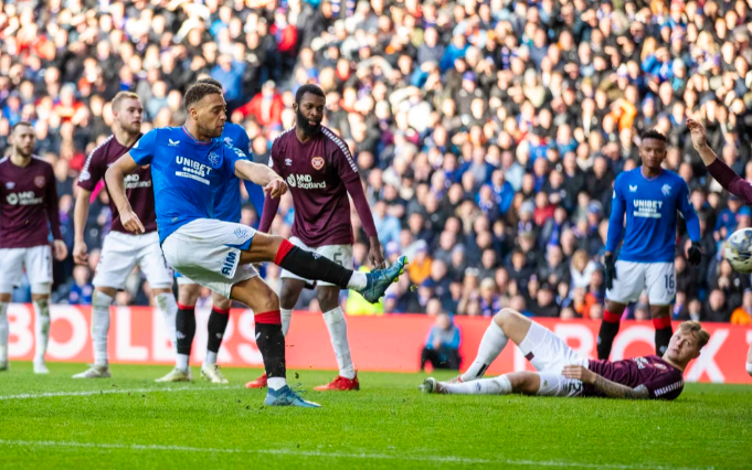 Cyriel Dessers at the double as Balogun-less Rangers hit Hearts for five