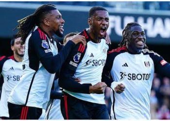 James Maddison and Awoniyi applaud Iheanacho’s performance for the foxes against Aston Villa