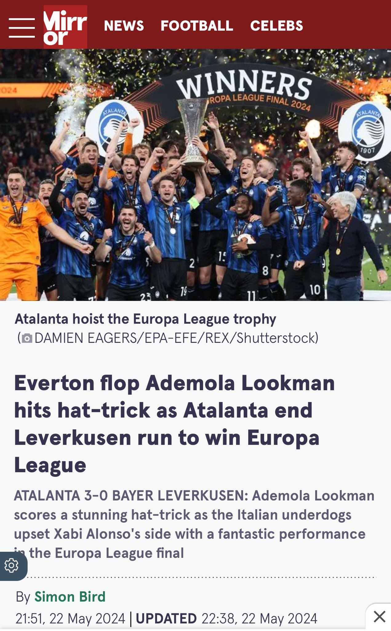 Mirror on Ademola Lookman
