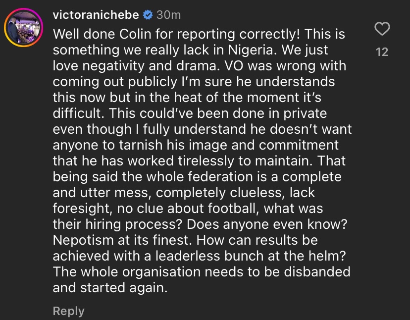 Victor Anichebe’s comment