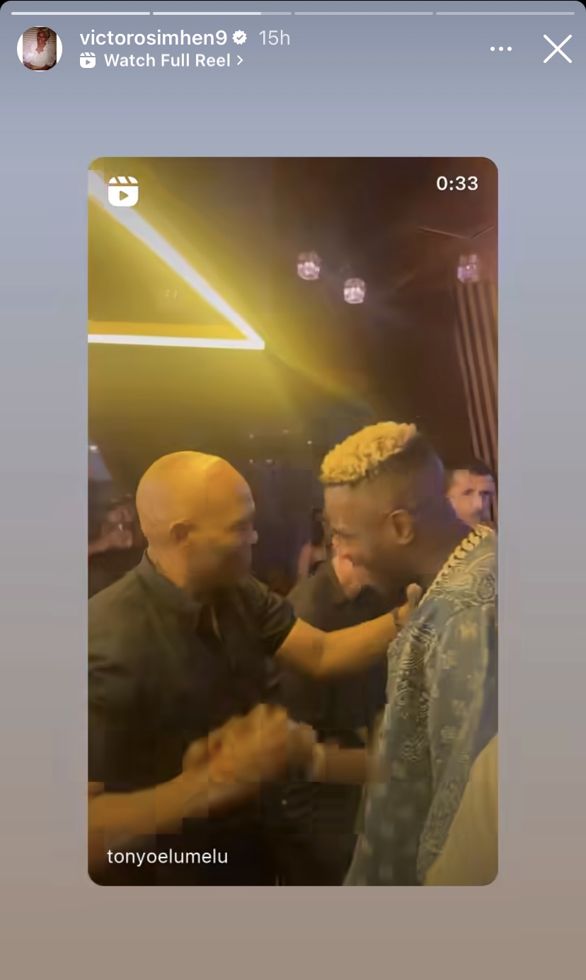 Victor Osimhen meets Tony Elumelu