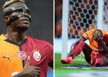 Victor Osimhen in action as Napoli edge past Antalyaspor