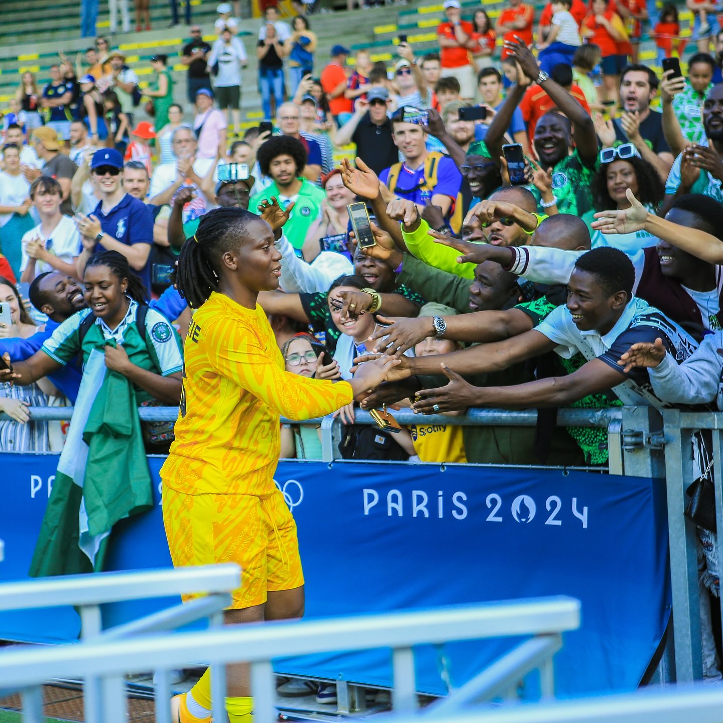 Nnadozie in action for the Super Falcons during the Paris 2024 Olympics