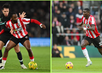 Olusegun bags first-half hat-trick and first career red card; Onuachu, Aribo, Akinsanmiro crash in England, Italy