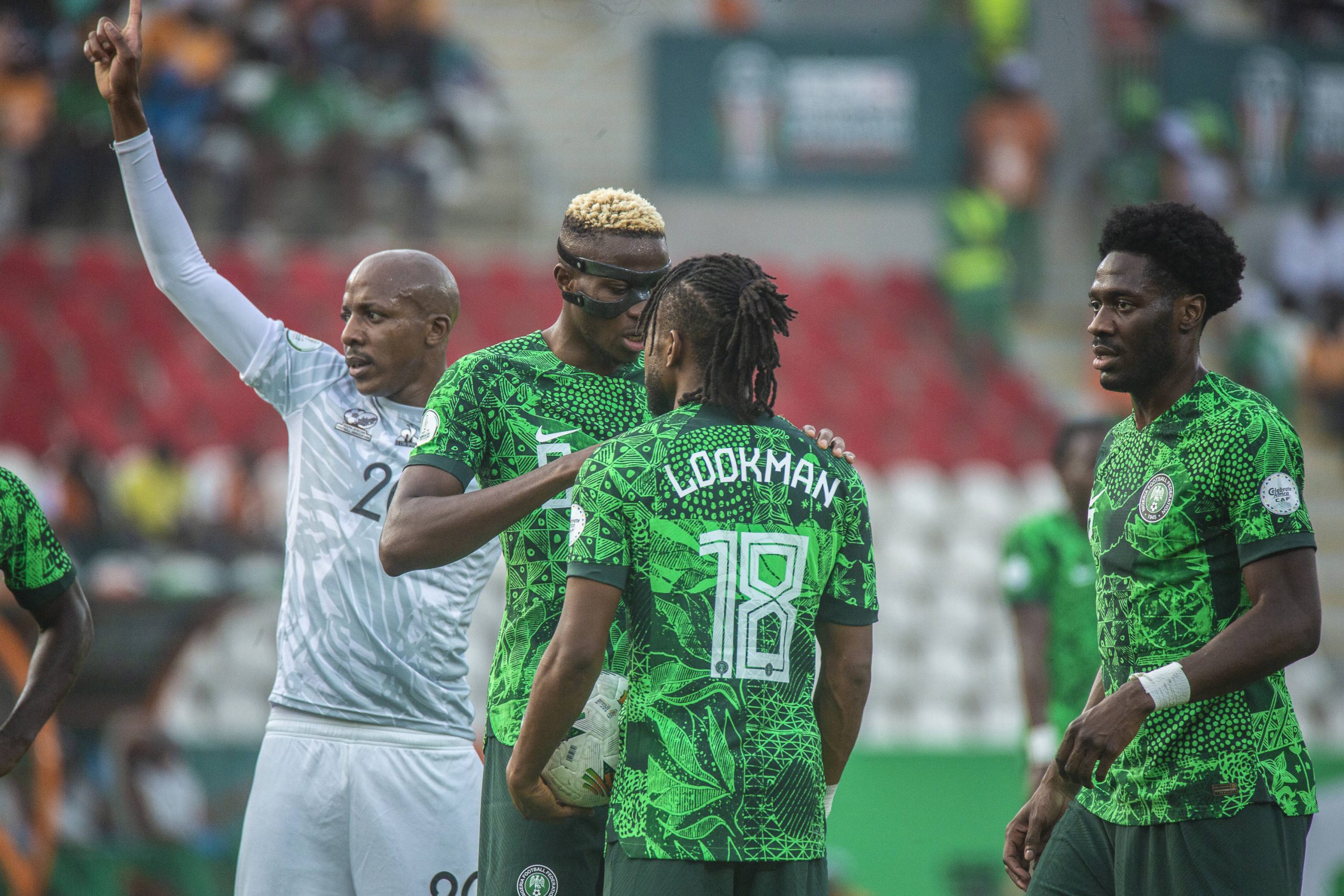 Nigeria: Victor Osimhen, Ademola Lookman, and Ola Aina.