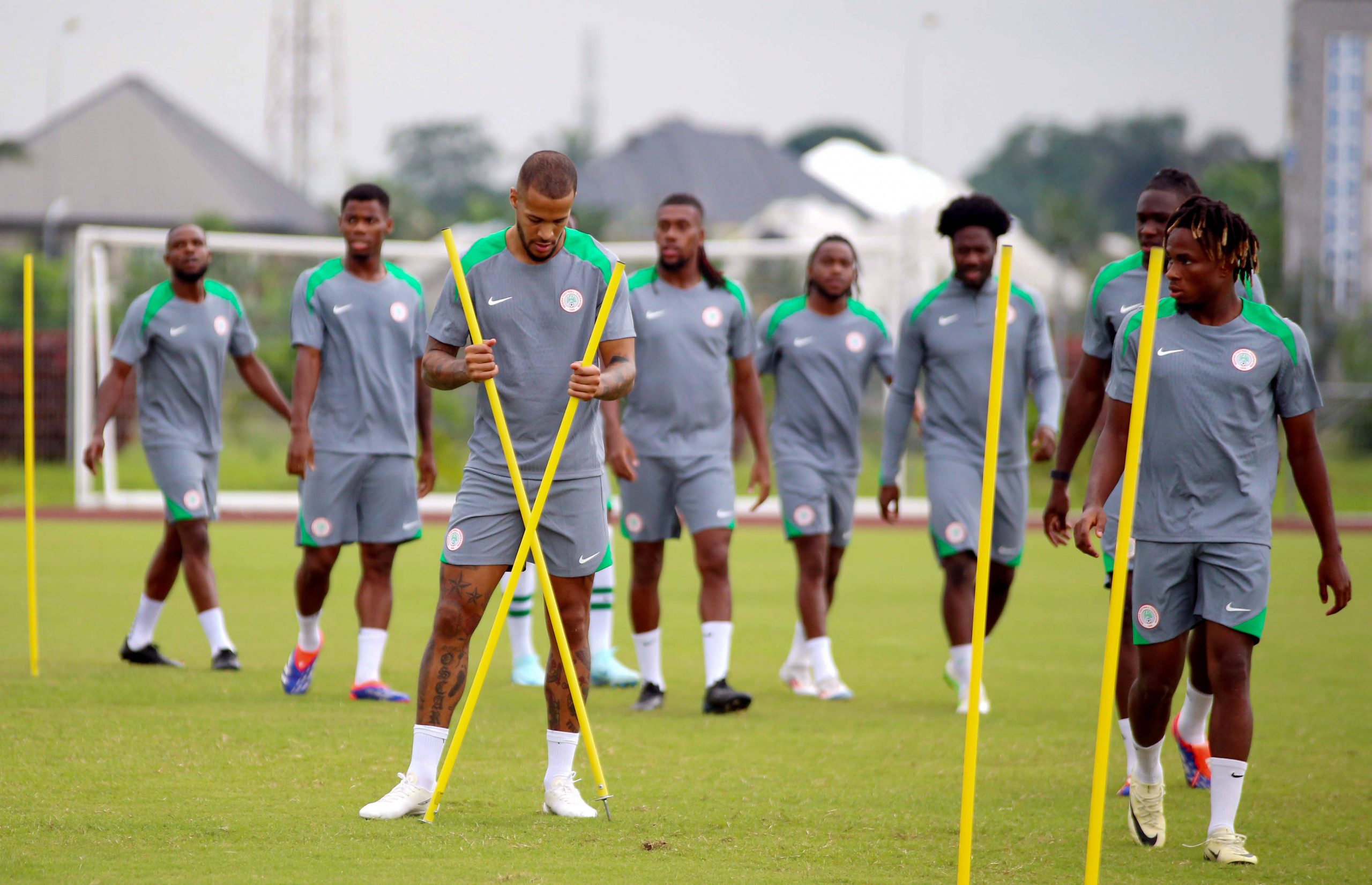 Super Eagles during training