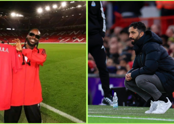 Photos: Nigeria’s music star Adekunle Gold featured in new Manchester United jersey collection