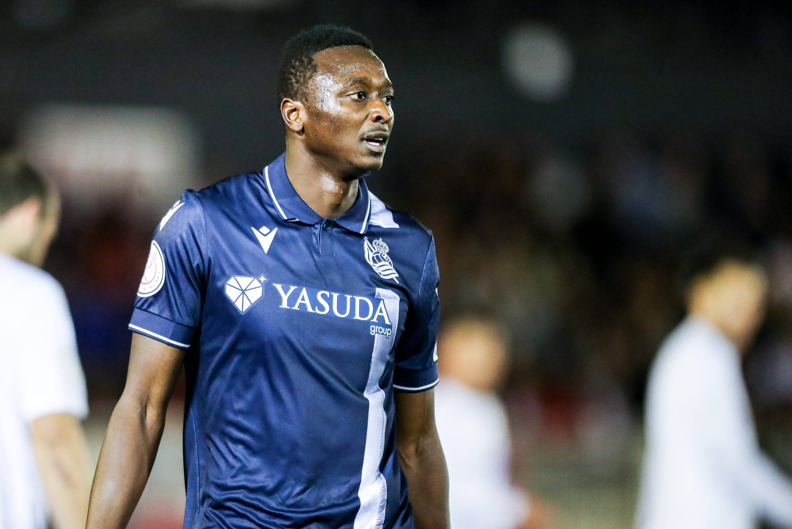 Umar Sadiq looks on during the first round of the Copa del Rey between CD Bunol and Real Sociedad at the Tomas Berlanga municipal stadium