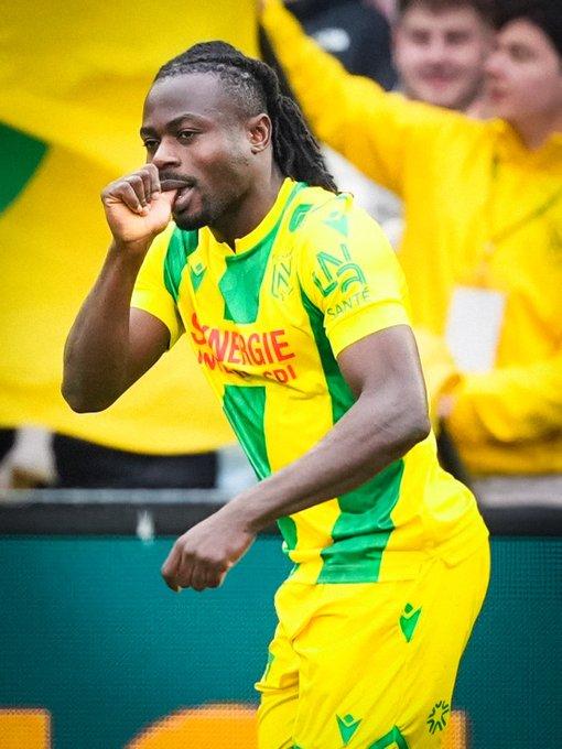 Nigeria Super Eagles and Nantes forward Moses Simon. Photo Credit X