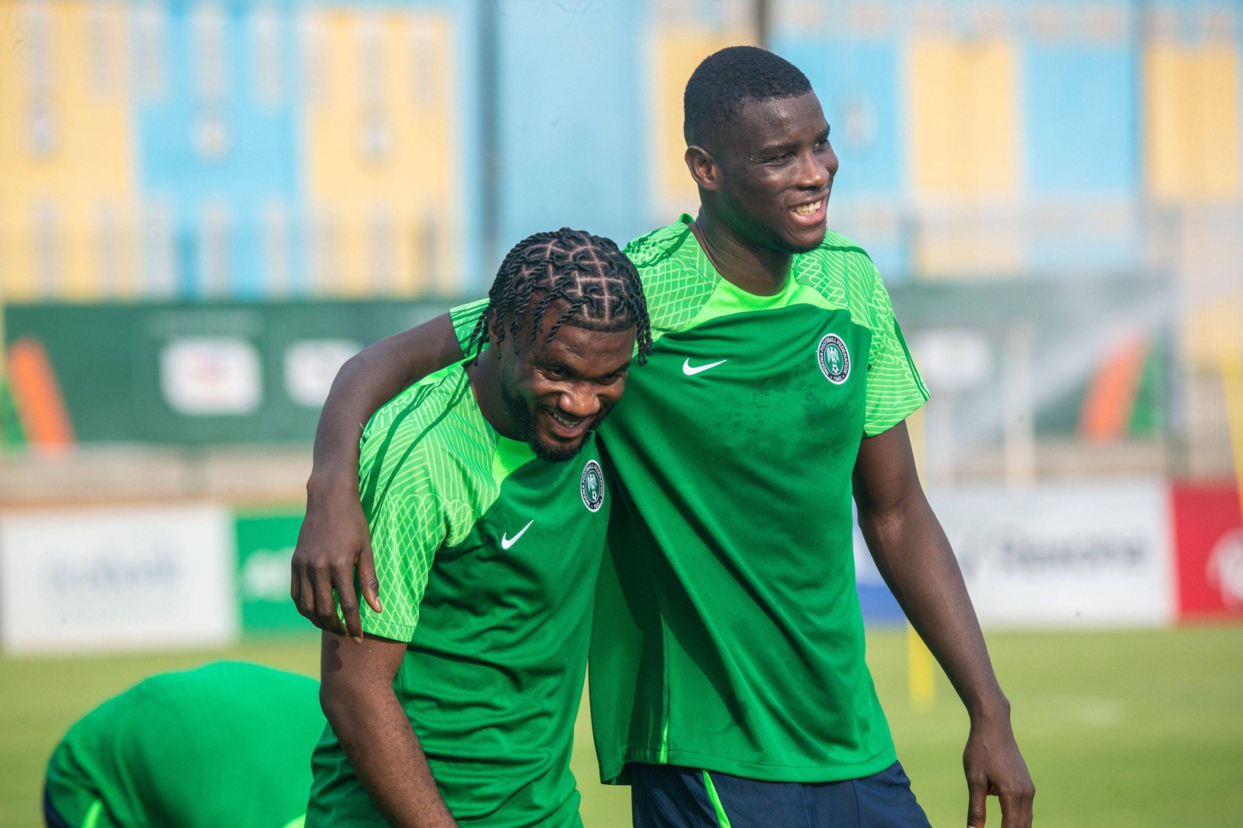 Nigeria Super Eagles stars Terem Moffi and Paul Onuachu. Photo by IMAGO