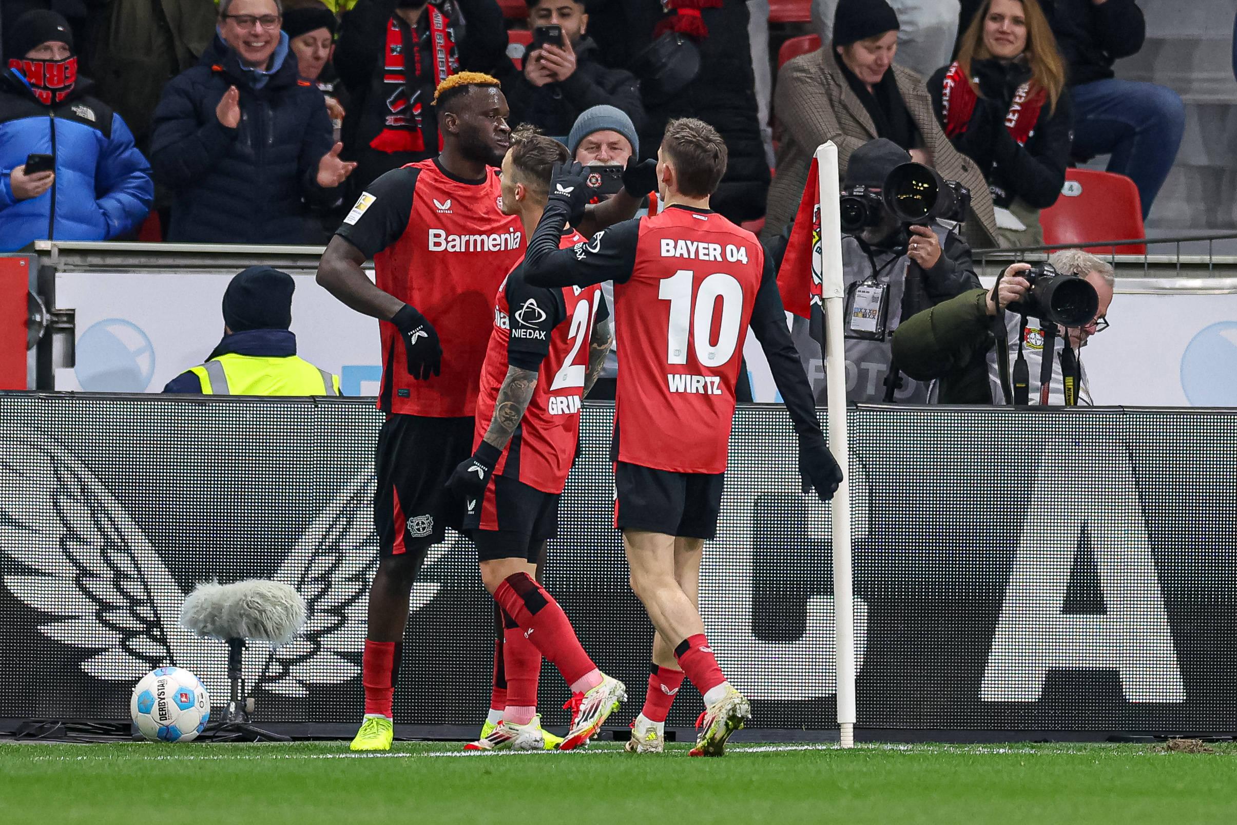 Victor Boniface scores in Bayer Leverkusen win