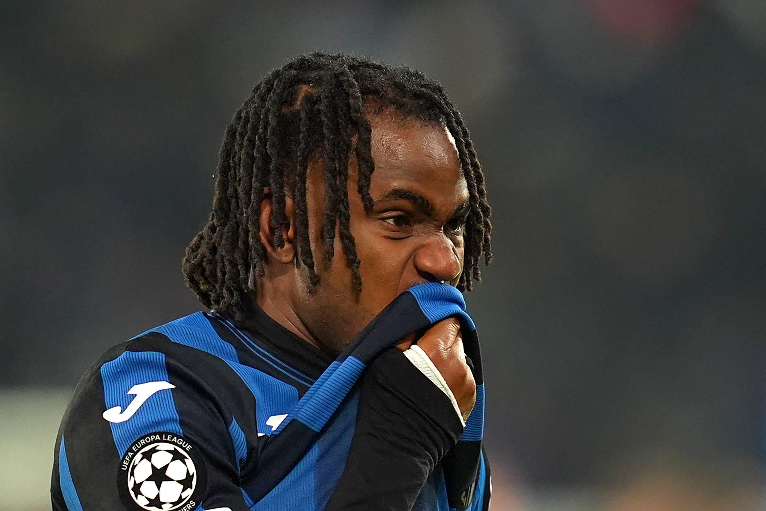 Image of Atalanta's Ademola Lookman disappointed