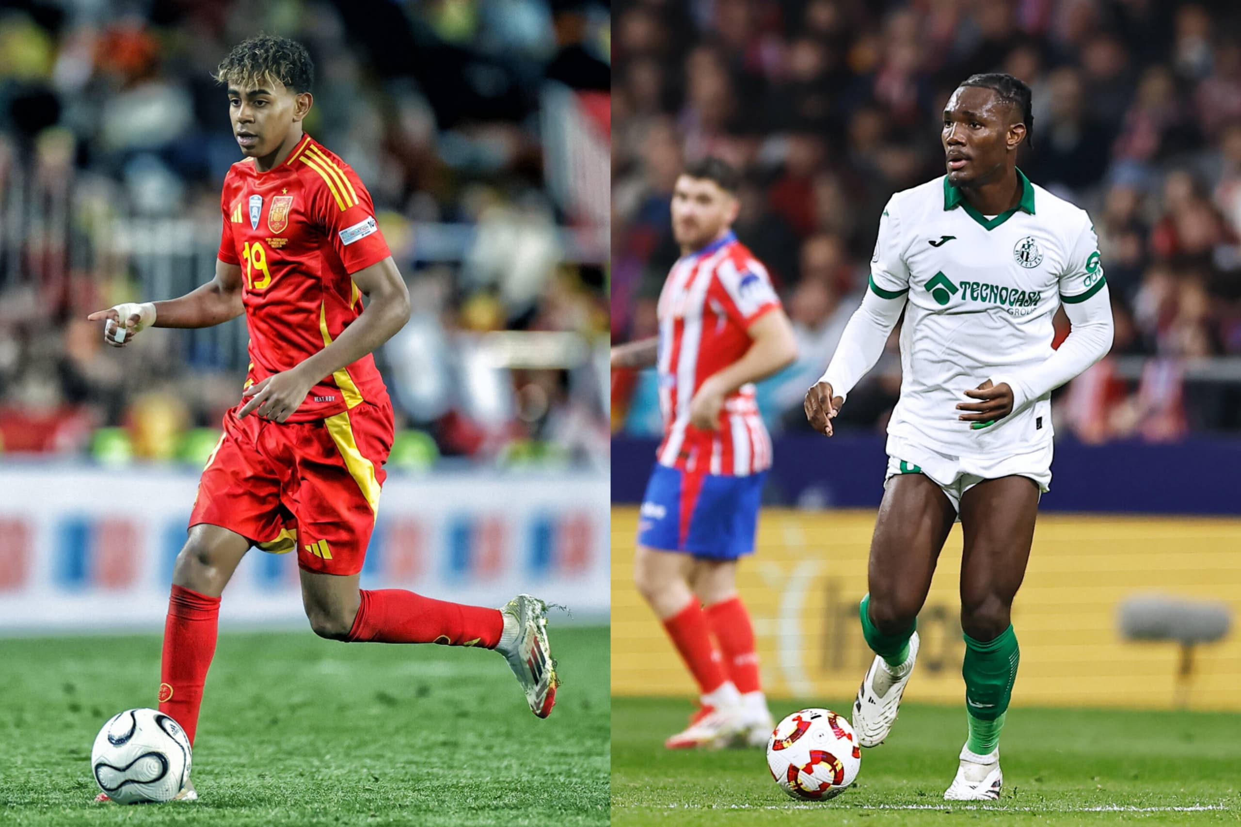 Lamine Yamal and Christantus Uche 