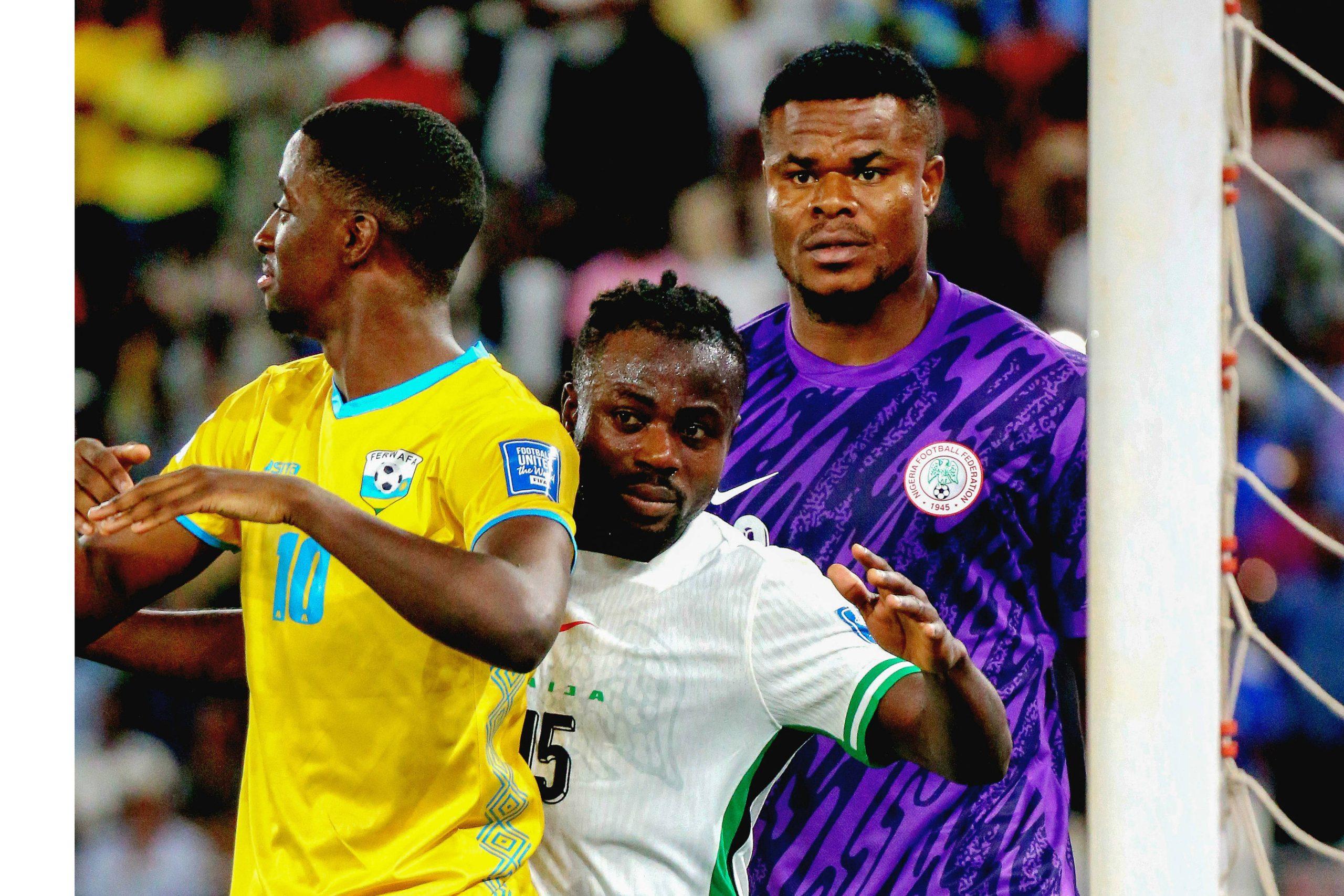 Super Eagles stars Moses Simon and Stanley Nwabali