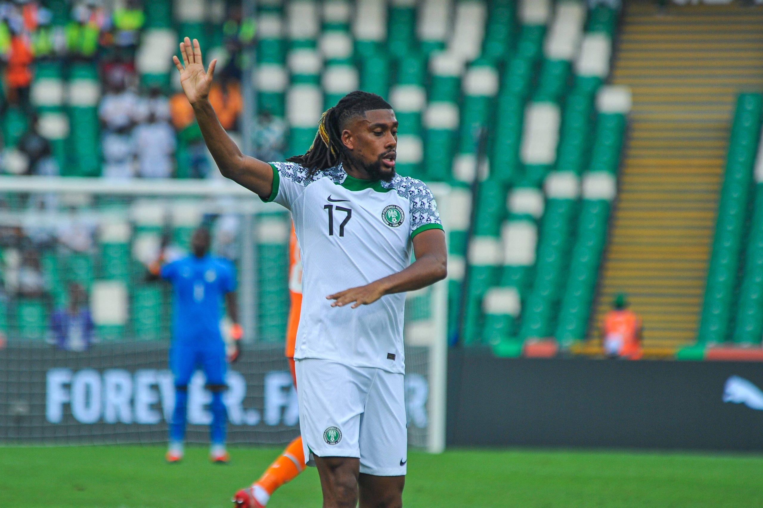 Alex Iwobi in action for Super Eagles
