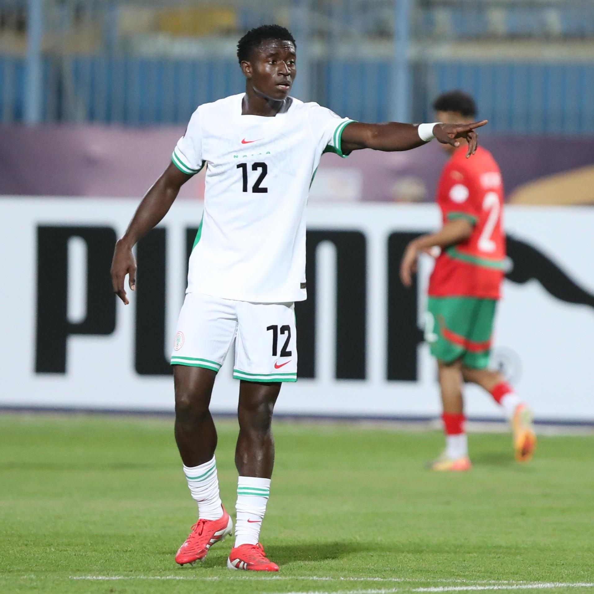 Precious Benjamin during Flying Eagles of Nigeria's U-20 AFCON clash against Morocco