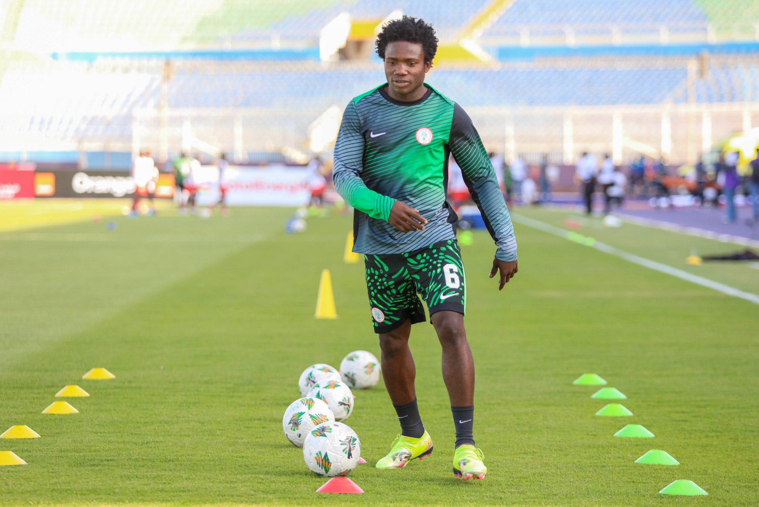 Daniel Kolocho Bameyi of Nigeria during the men U20 Caf Africa Cup of Nations match between Nigeria and Benin at 30 June Stadium on May 7, 2025 in Cairo, Egypt