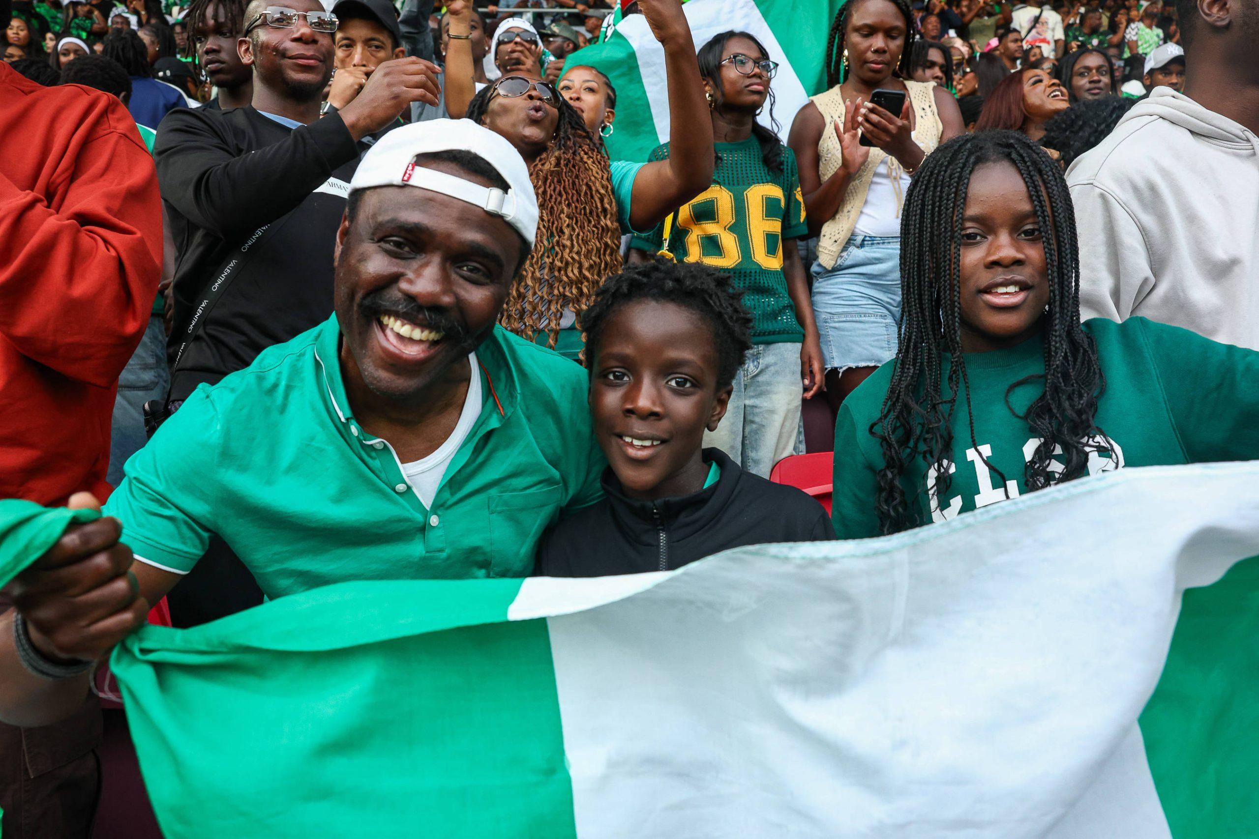 Final Nigeria fans during the Unity Cup Final, London 2025 match between Jamaica and Nigeria
