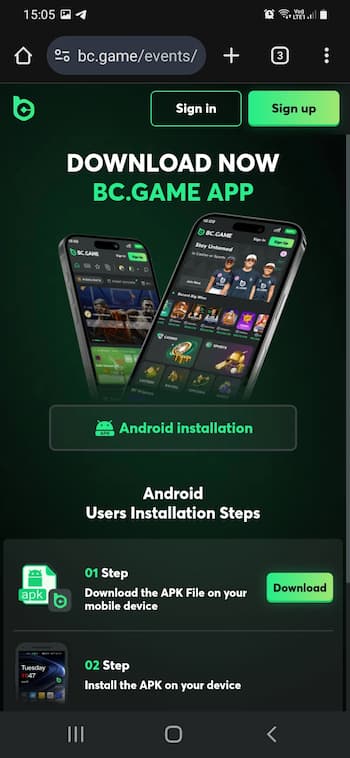 BC Game App for Android & iOS 2026