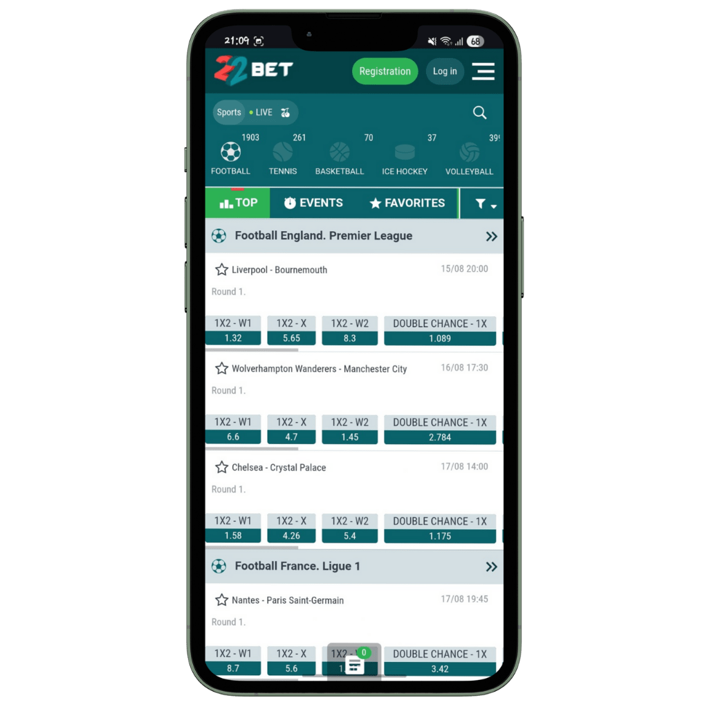 Best Football Betting Sites: 22bet