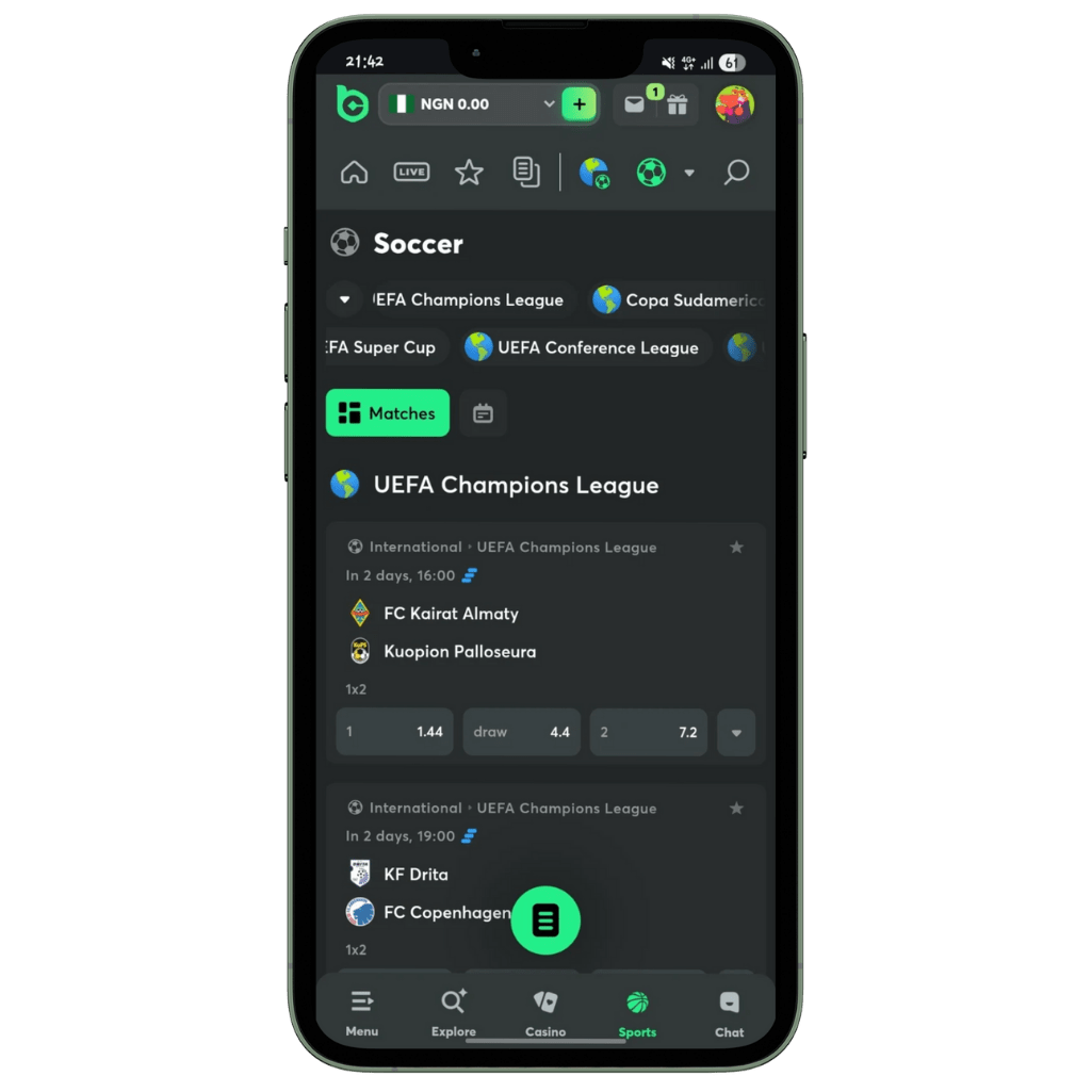 Football Betting Sites: BC Game