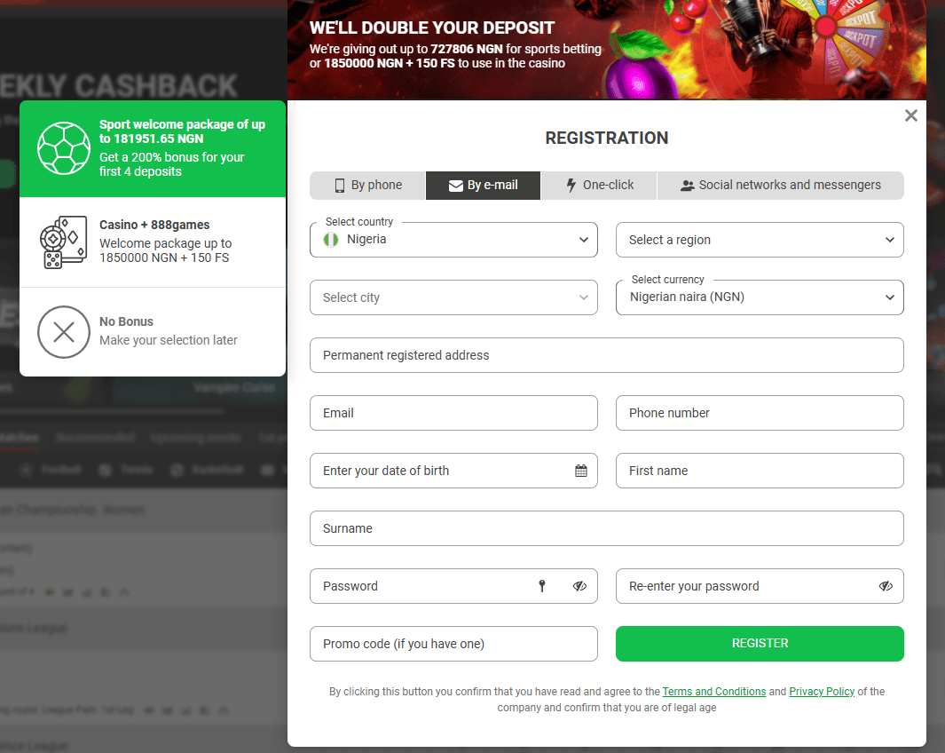 How to start betting in Nigeria