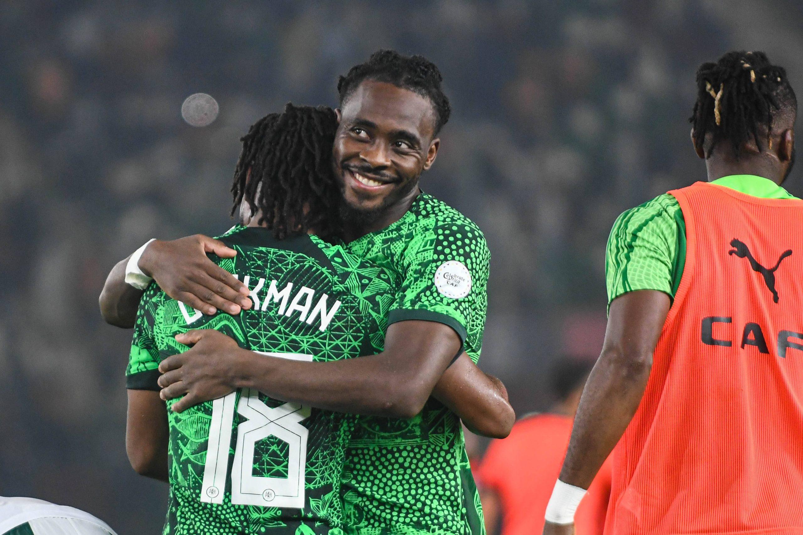 Samuel Osayi Bright and Ademola Lookman during the Afcon 2023 match between Nigeria and Cameroon
