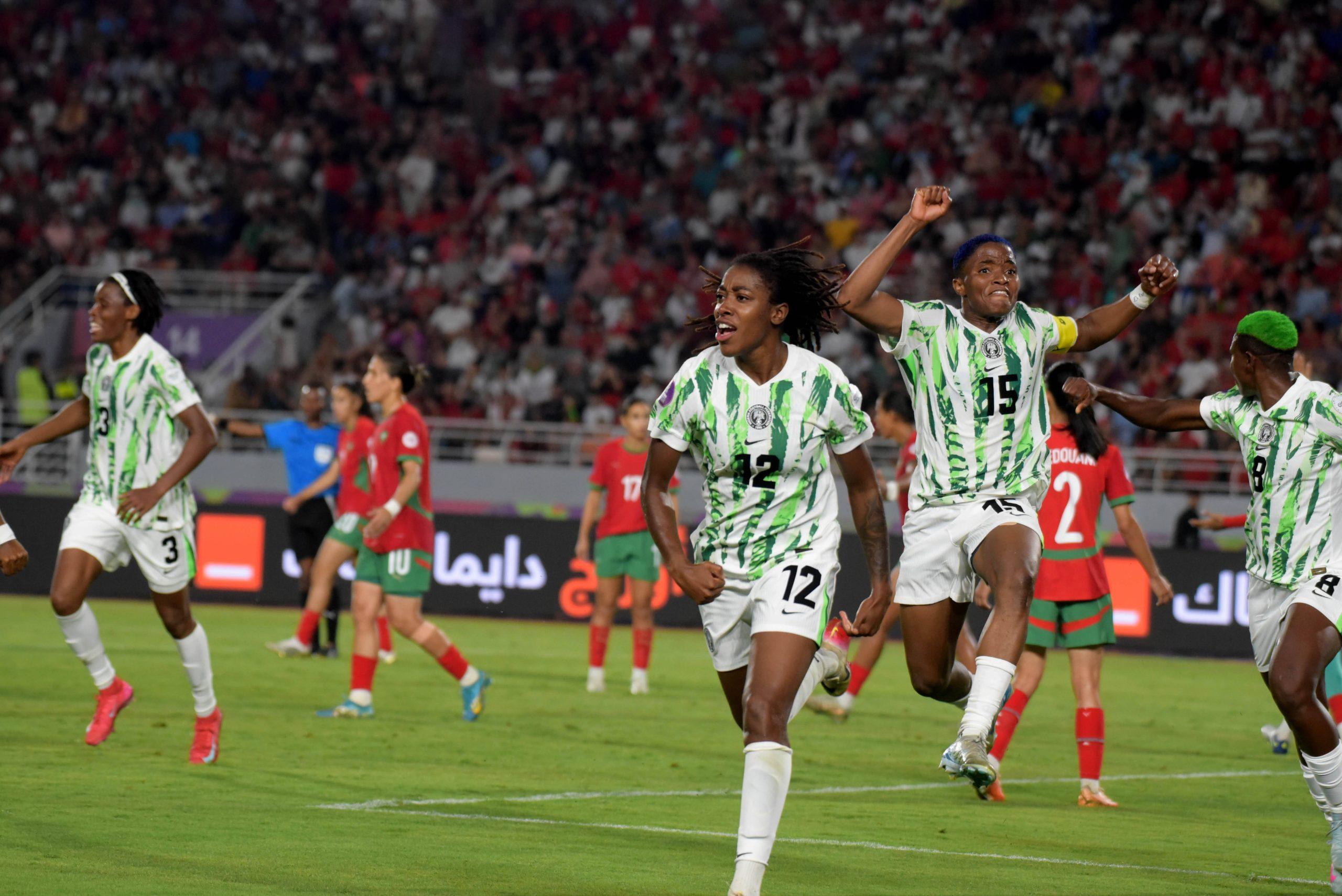 Nigeria during the 2025 Women s Africa Cup of Nations WAFCON Finals match between Morocco and Nigeria at Stade Olympique de Raba