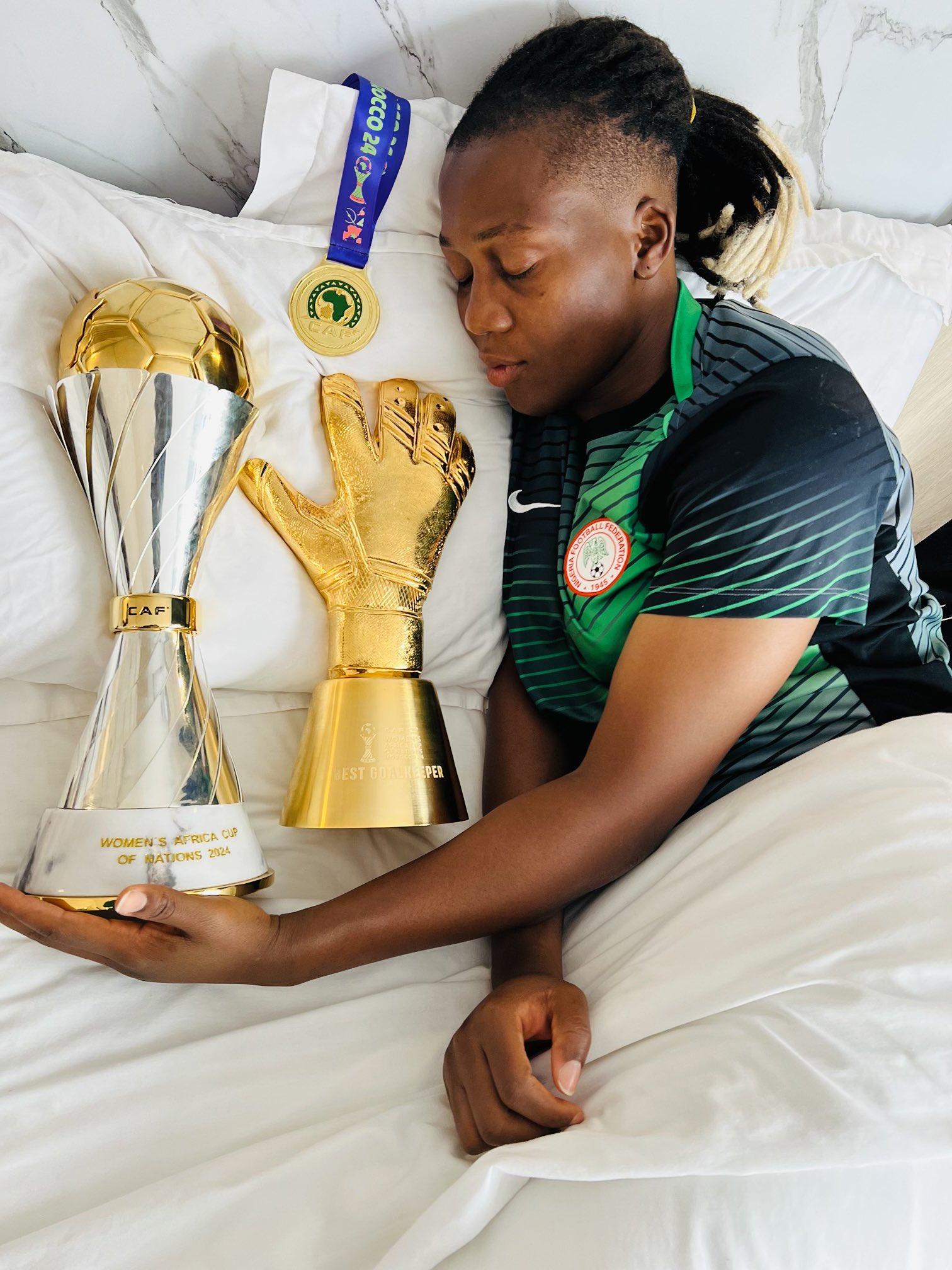 Nigeria Super Falcons goalkeeper Chiamaka Nnadozie