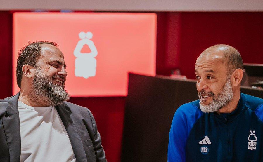 Nottingham Forest owner evangelos marinakis and coach nuno espirito santo
