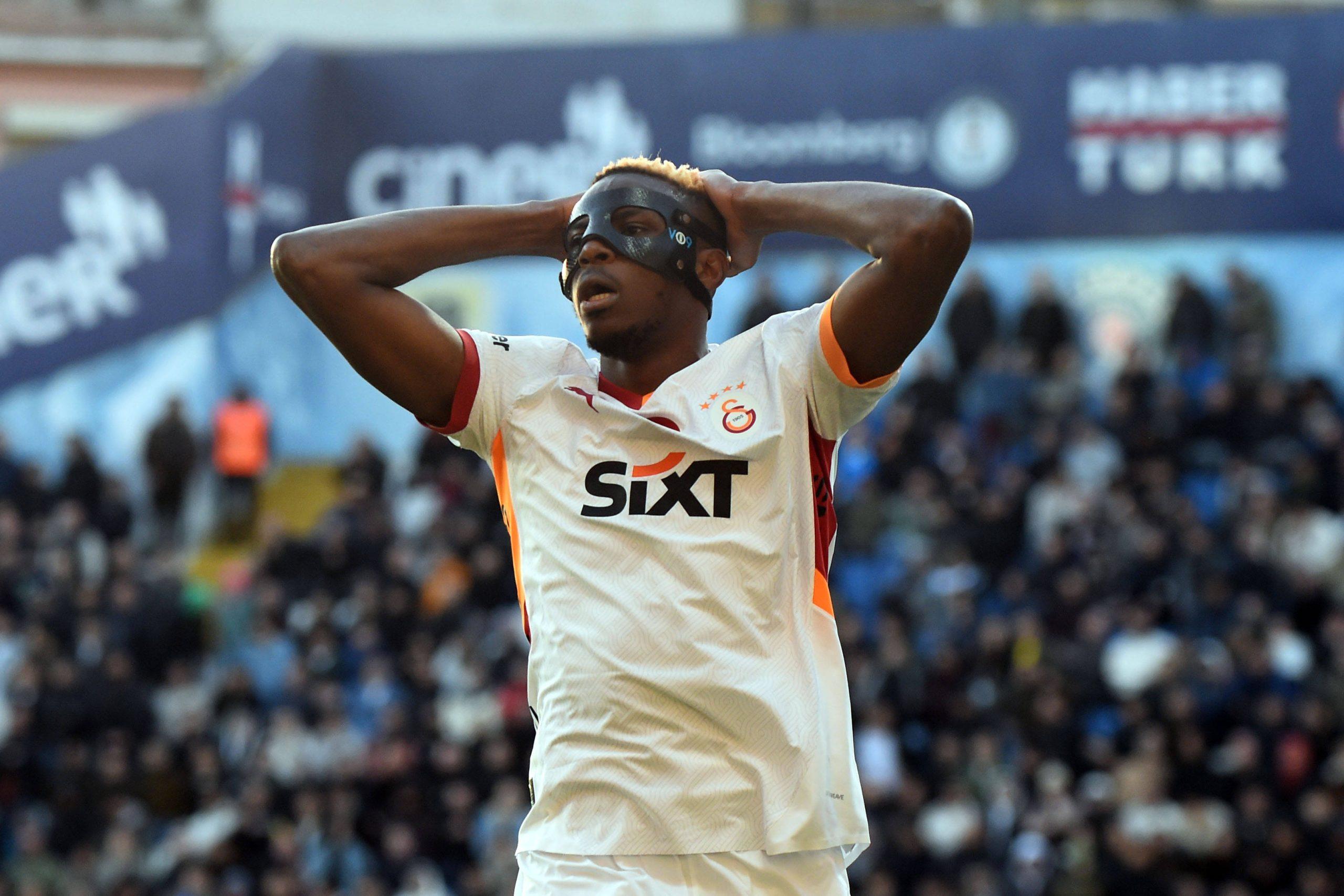 Victor Osimhen during the Turkish Super League match between Eyupspor and Galatasaray at Kasimpasa Recep Tayyip Erdogan Stadium in Istanbul
