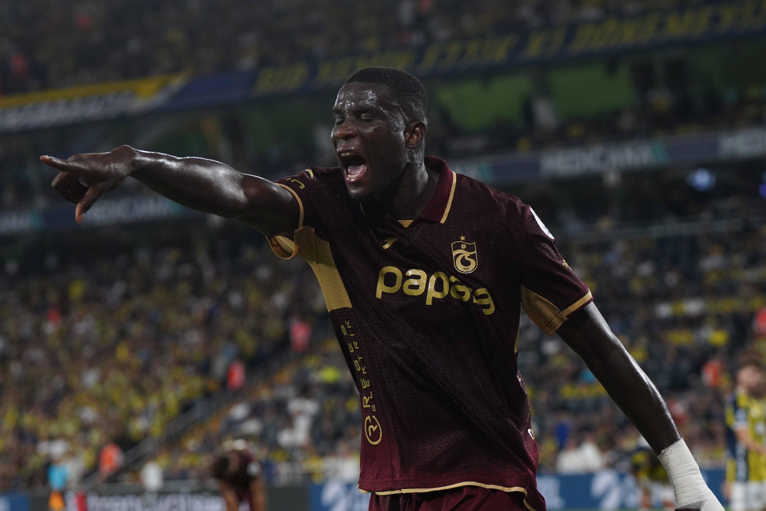 Paul Onuachu of Trabzonspor during Turkish Super League match between Fenerbahce and Trabzonspor