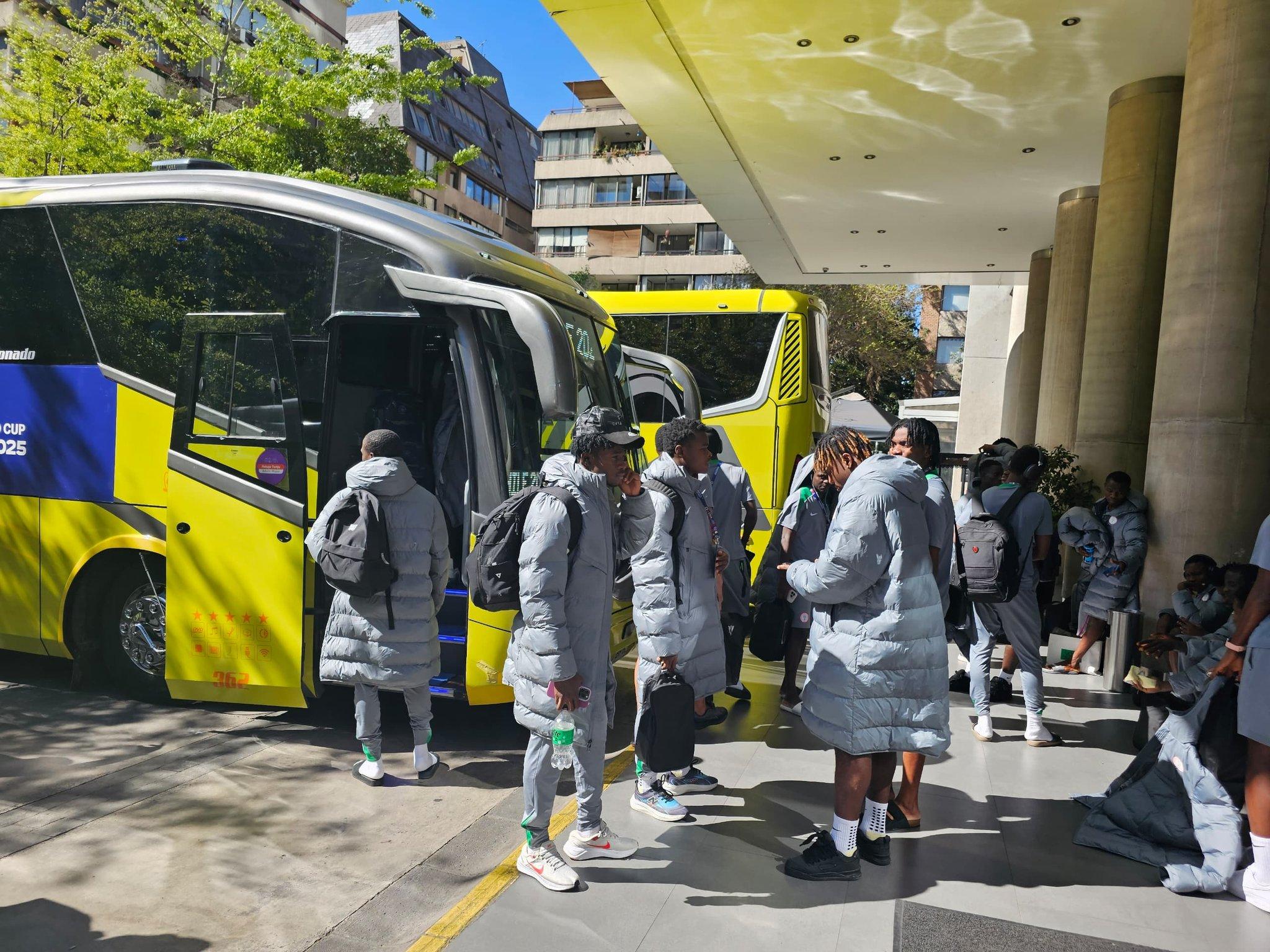 Nigeria Flying Eagles arrive Santiago, Chile