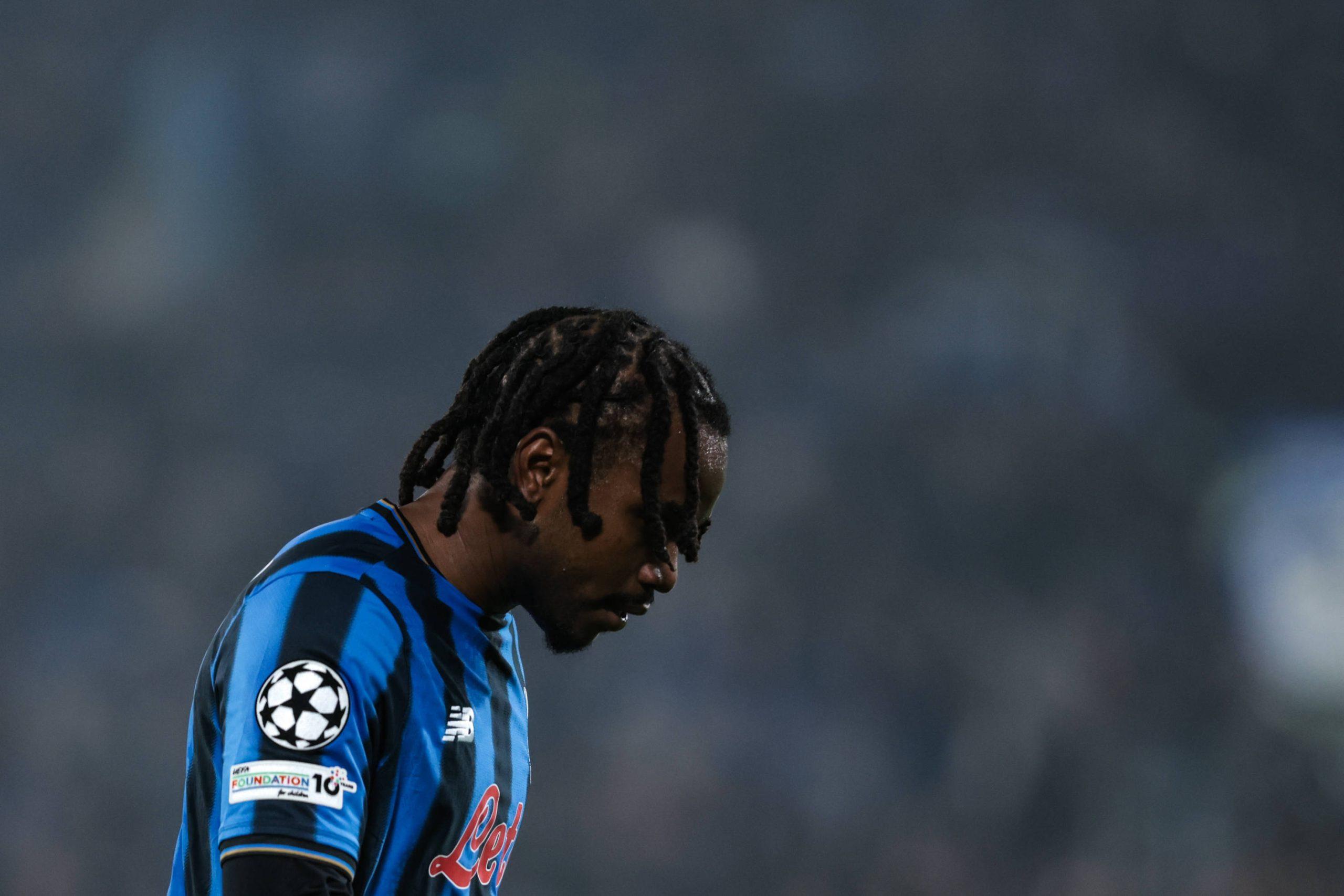 Ademola Lookman participates in the UEFA Champions League football match between Atalanta BC and SK Slavia Praha