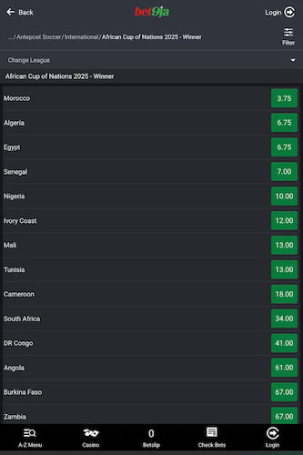 Best AFCON betting sites.