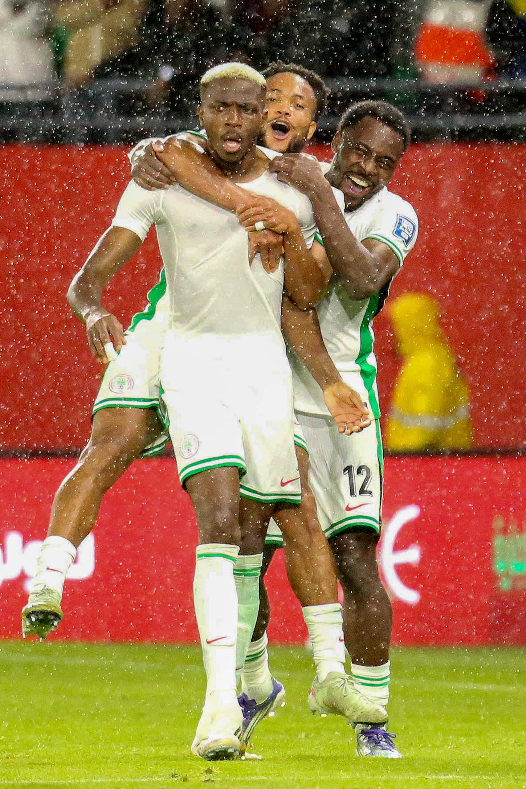 Nigeria Super Eagles stars Vic Osimhen, Chidera Ejuke and Bright Osayi-Samuel