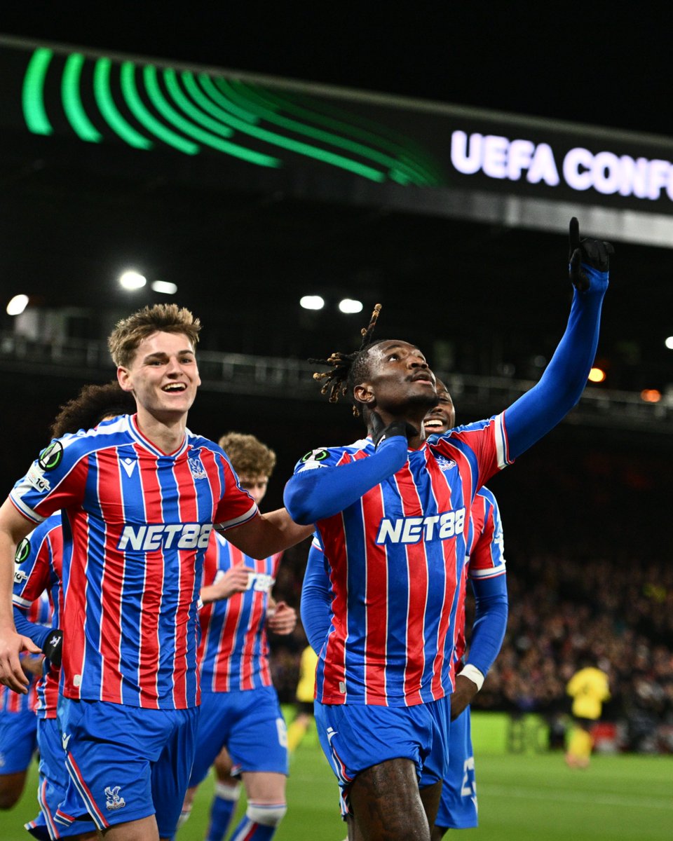 Christantus Uche celebrates goal for Cryst Palace