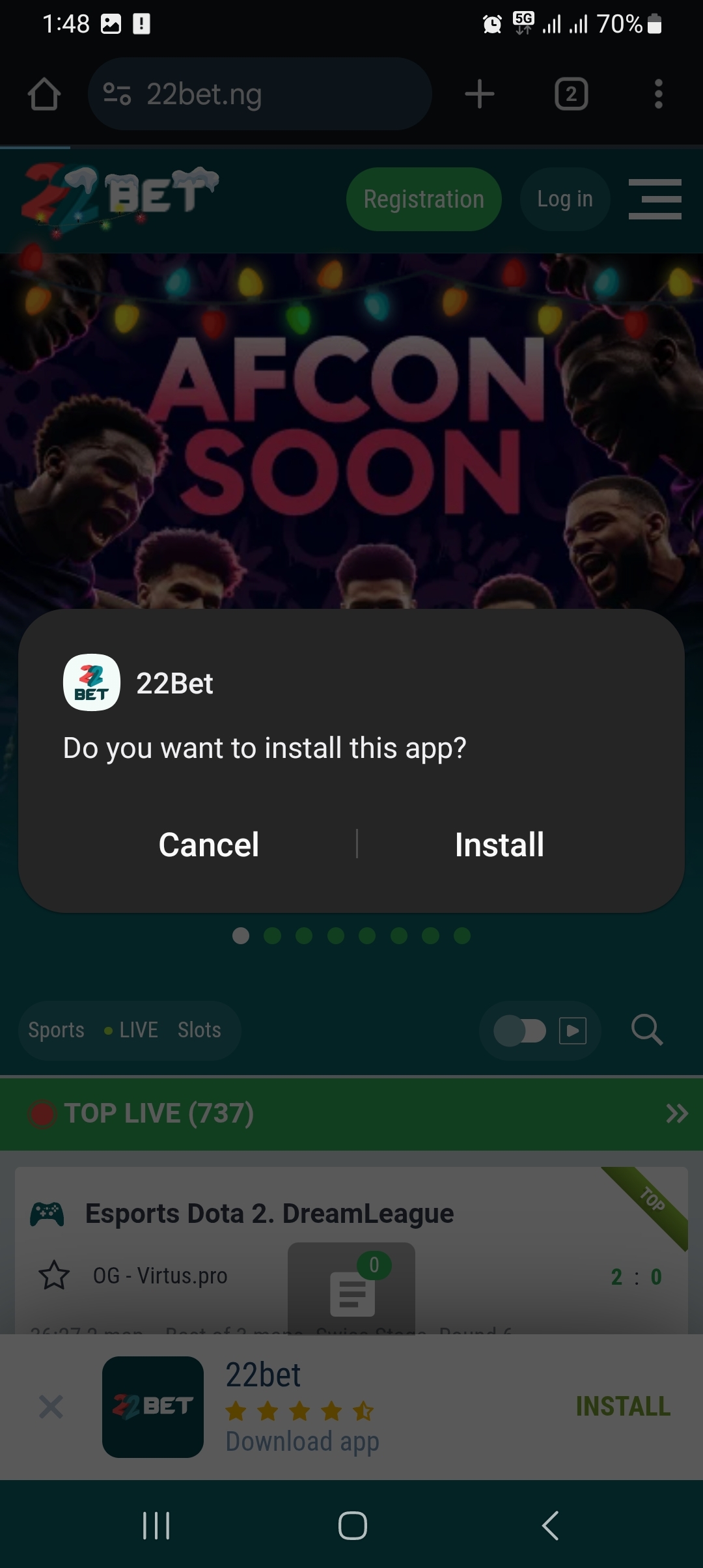 22Bet App Nigeria: Android (APK) & iOS Download Guide