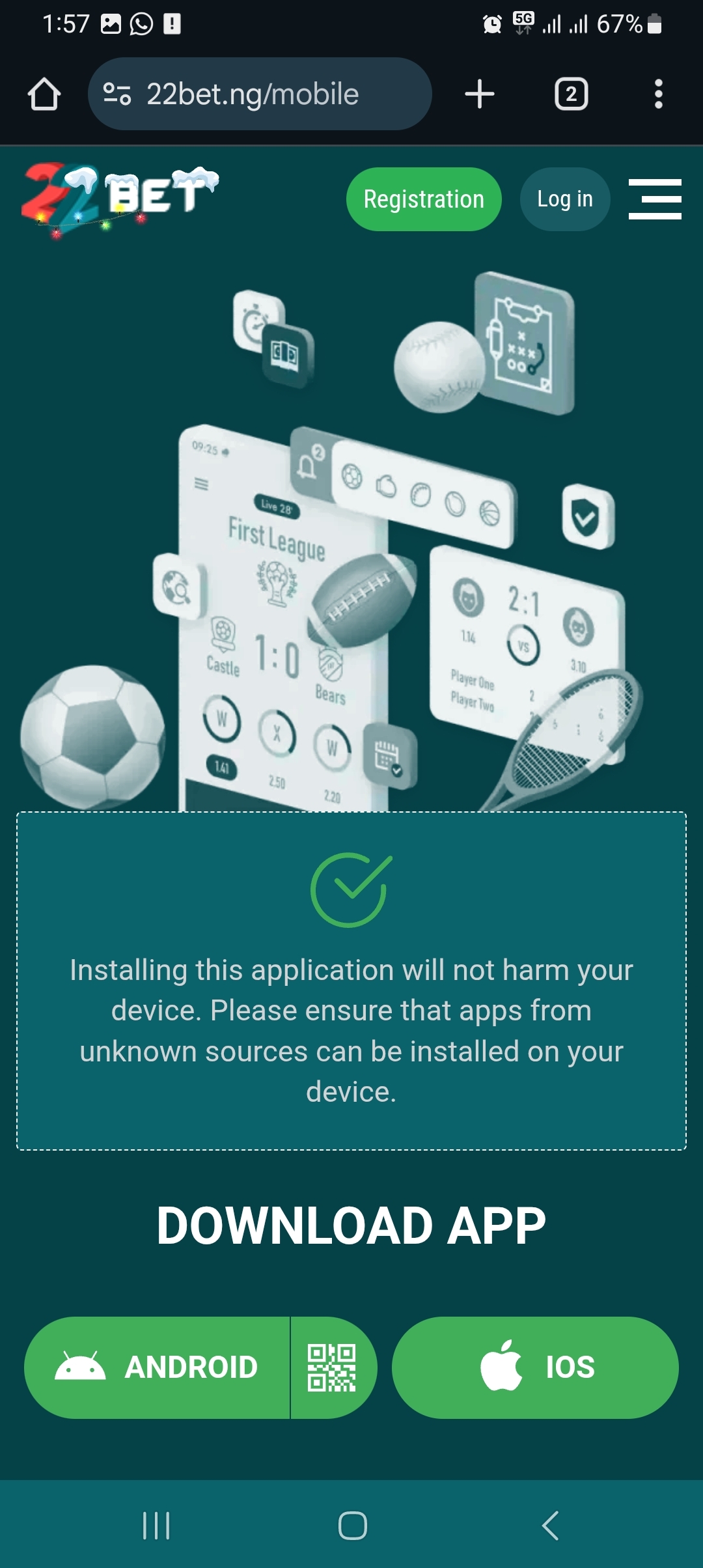 22Bet App Nigeria: Android (APK) & iOS Download Guide